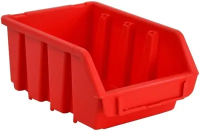 Productafbeelding van Opbergbak - Modulair Systeem - Gereedschap Opbergen - In elkaar grijpend ontwerp - 2 Liter - Rood