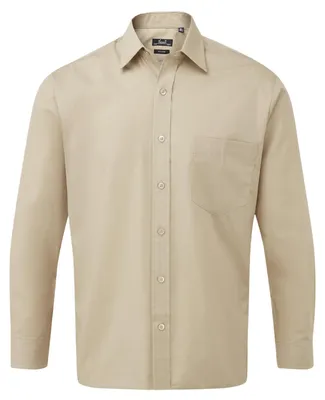 Produktbild von Premier - Hemd für Herren Langärmlig LT5998 (42,5 cm) (Khaki-Braun)