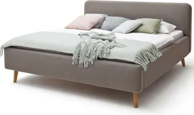 Produktbild von Doppelbett Tony 180x200cm mit Stauraum - taupe