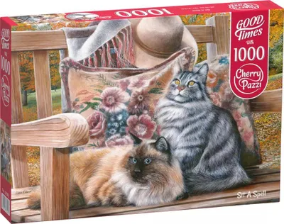 Produktbild von CHERRY PAZZI Puzzle Katze sitzend 1000 Teile