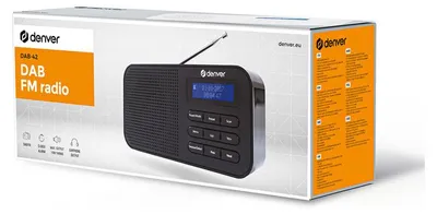 Obrázok produktu pre Denver DAB-42, Cestovné, Digitálny, DAB+, FM, 1 W, LCD, 3,5 mm