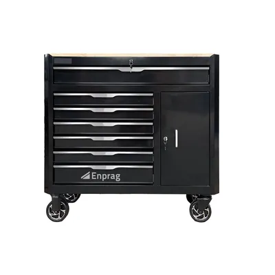 Obrázek produktu pro ENPRAG Nářaďový vozík pojízdný XT-011, 7x zásuvka + skříňka, barva černá