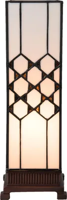 Immagine prodotto di Lampada da tavolo Tiffany Clayre & Eef 12x12x36 cm Vetro bianco