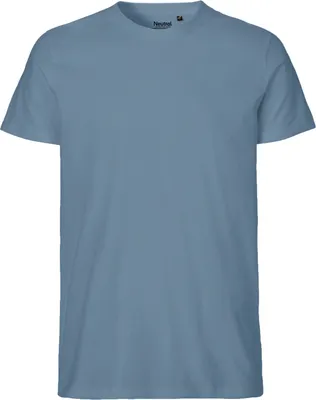 Produktbild von Neutral O61001 | Mens Fitted T-Shirt +GOTS- - Farbe: Dusty Indigo - Größe: L