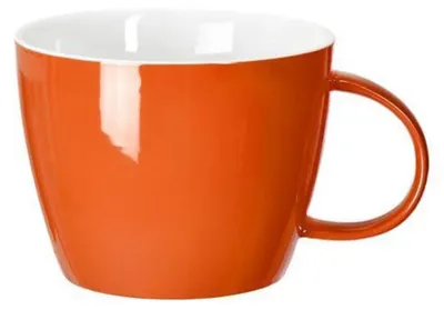 Produktbild von Große Keramiktasse Orange 900ml Spülmaschinenfest mit Henkel