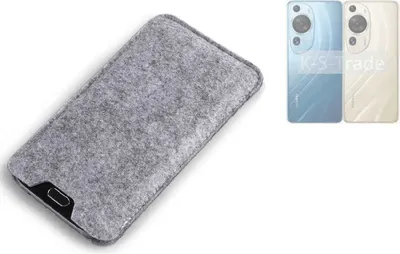 Produktbild von K-S-Trade Filz Handyhülle kompatibel mit Huawei P60 Schutzhülle Filztasche Filz Tasche Case Sleeve Handy Hülle Filzhülle grau