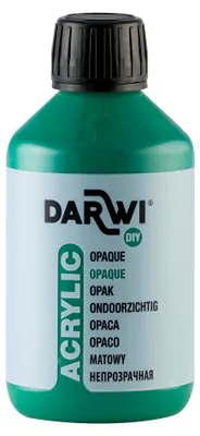 Immagine prodotto di Darwi Opak Vernice acrilica Verde scuro 250 ml 1 pezzo