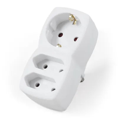 Obrázok produktu pre Zásuvkový adaptér 1x uzemňovací kontakt / 2x Euro, McPower, biely