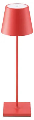 Productafbeelding van SIGOR Oplaadbare tafellamp Nuindie, 38 cm, USB-C, vuurrood, rond, 2,2W, FlexMood, 2200K/2700K, IP54, CRI 85, dimbaar