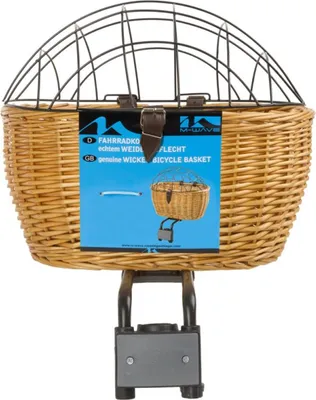 Produktbild von M-WAVE BA Pet Weidenkorb Fahrradkorb für Haustiere - handgeflochten, 43 × 29,....
