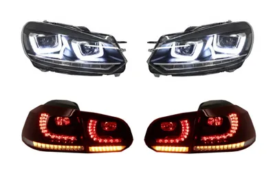 Image de Phares arrière LED pour VW Golf 6 08-13 R20 U Look Lumière dynamique