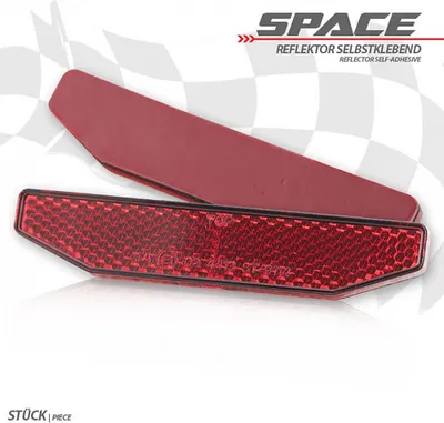 Produktbild von Reflektor Space 6-eckig rot ohne Rand