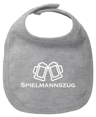 Produktbild von Huuraa Baby Lätzchen Spielmannszug Schützenfest Heather Grey Klettverschluss  Baumwolle Latz Geschenkidee