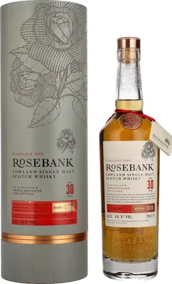 Produktbild von Rosebank 30 Years Old Lowland Single Malt RELEASE I 2020 48,6% Vol. 0,7l in Geschenkbox