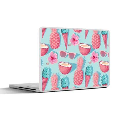 Produktbild von MuchoWow® Laptop Aufkleber Sticker Cover Sommer - Ananas - Sonnenbrille 25x18 cm - Laptop-Deko