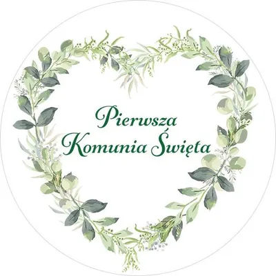 Immagine prodotto di Adesivo per comunione CUORE 100 mm 1 pz.
