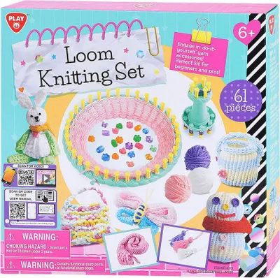 Image de Jouets Play Tricot - Set de tricot Loom créatif 61 pièces