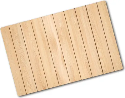 Produktbild von Tulup Glas Herdabdeckplatte - 80x52 cm - Glaskeramikkochfeld-Abdeckung Spritzschutz Glasabdeckplatte - Einteilig - Sonstige - Holz - Beige