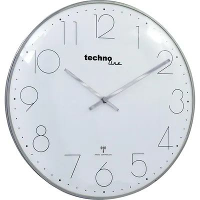 Produktbild von Technoline WT 8240, Wand, Quarzuhr, Kreis, Chrom, Metall, Klassisch