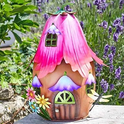 Immagine prodotto di Omgoods - Grande decorazione da giardino a forma di casetta delle fate, ideale per l'esterno