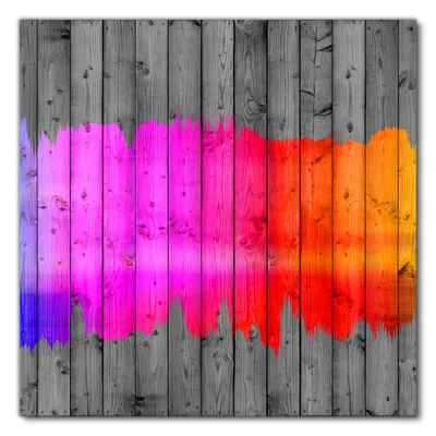 Produktbild von Wallario selbstklebende Möbelfolie/ Tischdecke für Innen und Außen, Größe: 50 x 50 cm - Holzpaneel - Bemaltes buntes Holz