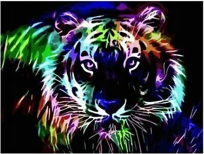 Immagine prodotto di 40x30 cm Pittura a diamante Fai da te Pittura a diamante Tigre colorata