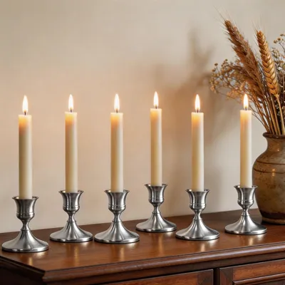 Productafbeelding van Set van 6 metalen kaarshouders voor tafeldecoratie