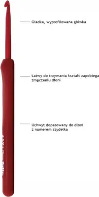 Produktbild von Tulip Etimo Red Häkelnadel 3,75 mm - Ergonomisch & Handfreundlich