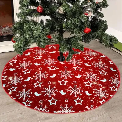 Obrázok produktu pre Vianočný podložka pod stromček, priemer 72 cm, okrúhly, filcová podložka pod vianočný stromček, dekorácia