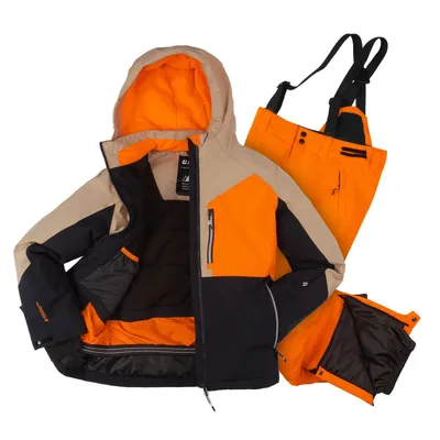 Produktbild von killtec Kinder Skianzug 2-teilig Creme/Neonorange wasserdicht Gr. 128