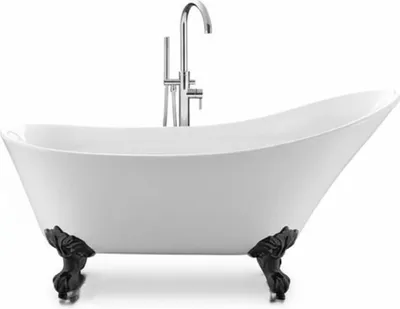 Produktbild von Freistehende Badewanne mit Füßen BALMAIN Adlerfüße SCHWARZ 161 cm