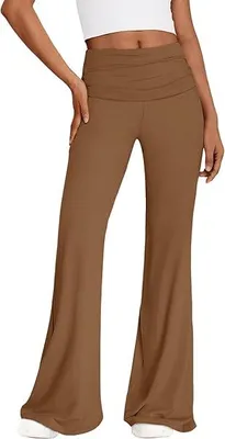 Produktbild von REORIA Damen Leggings Elegant Weit Leggings Braun S