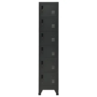 Zdjęcie produktu dla vidaXL Szafka skrytkowa antracyt 38x40x180 cm stalowa