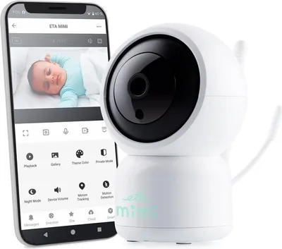 Produktbild von Eta 630690000, Digitales Babyfon, 2 Kanäle, 10 m, 0 - 2400 MHz, Weiß, Tasten