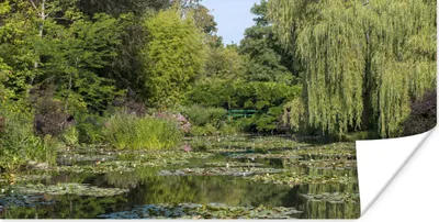 Produktbild von MuchoWow® Poster Die japanische Brücke aus der Ferne an einem Sommertag im Garten von Monet 150x75 cm - ohne Rahmen