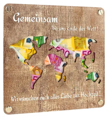 Produktbild von Eine Weltkarte aus Holz als Geschenk, Hochzeitsgeschenk oder Geburtstagsgeschenk.