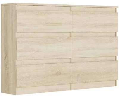 Obrázek produktu pro Komoda 120 cm 6 zásuvek skříňka FRAMIRE R-120 sonoma