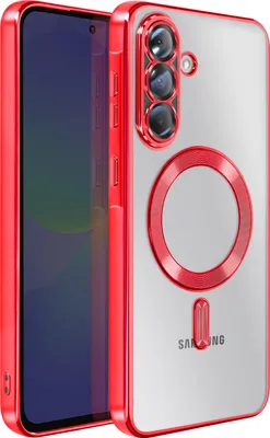 Produktbild von Avizar, Hülle Galaxy A36 MagSafe Kompatibel Chromrand Elegant, Rot