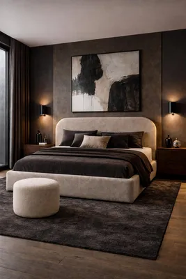 Produktbild von Sofello <3 Design Polsterbett + Hocker Moon – Eleganz, Wärme & Stil in Beige Handgefertigtes Polsterbett in Beige 90x200 | Metalllattenrost | 90–200 cm