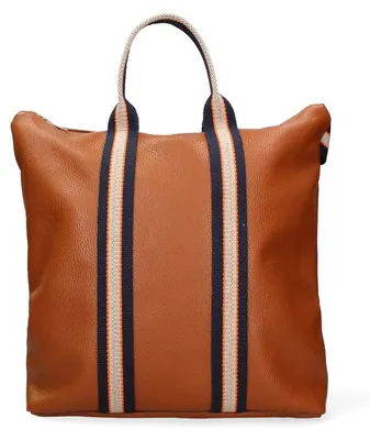 Image de Sac à main convertible en sac à dos pour femmes, en cuir, motif dollar, fabriqué en Italie