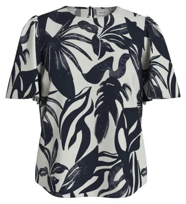 Produktbild von VILA Bluse Blumentop mit Puffärmeln und Rundhals  Größe: 34