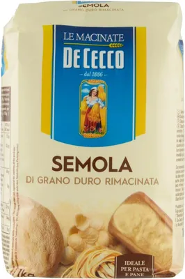 Produktbild von De Cecco - Hartweizengrieß - 1 kg Beutel - Semola di grano duro rimacinata 2 x 1 Kg