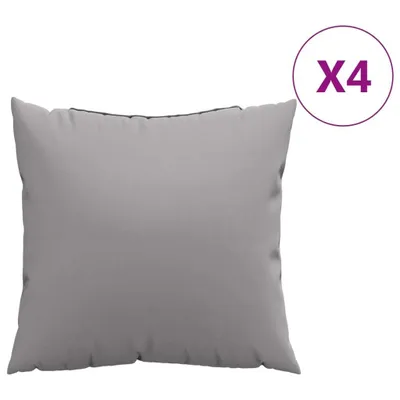 Image de Coussins de canapé lot de 4 gris 40x40 cm tissu