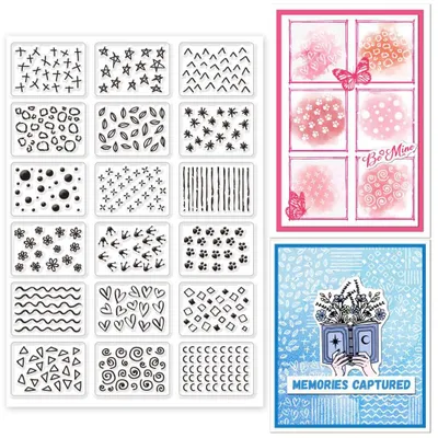 Produktbild von Transparente Silikontransparente Stempel mit kleinen Motiven, 6,3 x 4,3 cm, für Scrapbooking