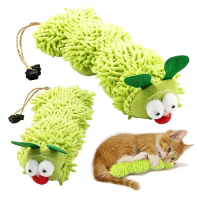 Interaktives Katzenspielzeug mit Katzenminze, Plüsch, 2 Stück, 23 cm