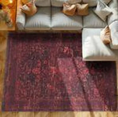Produktbild von Kurzflor Teppiche Waschbar Teppiche Weicher Rutschfest Teppich Wohnzimmer Größe: 160 cm x 230 cm , Farbe : Rot-2