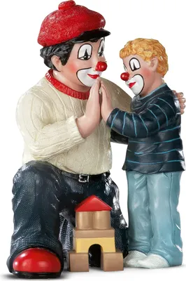 Produktbild von Gilde Clown, "Gib mir Fünf", Kunstharz, mehrfarbig, VE 1, L. 7 cm, B. 7.5 cm, H. 11 cm 10274 4063387102749