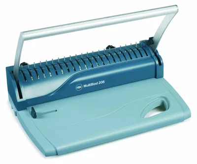 Bindemaschine A4, 8 Blatt Stanz-, 125 Blatt Bindekapazität, Blau