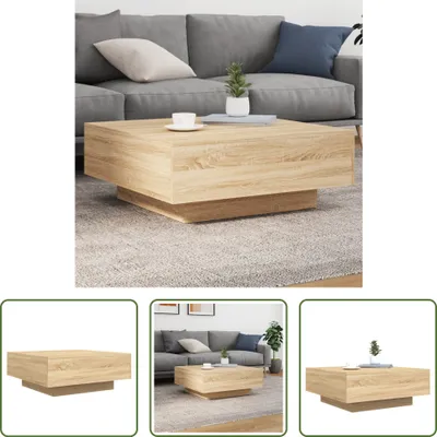 Produktbild von The Living Store Couchtisch Sonoma-Eiche 80x80x31 cm Holzwerkstoff
