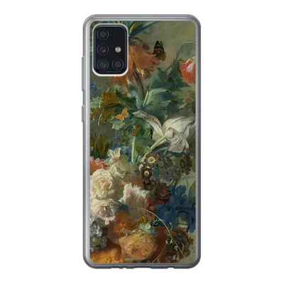 Produktbild von MuchoWow® Handyhülle Schutzhülle Hülle für Samsung Galaxy A52 5G Stilleben mit Blumen - Gemälde von Jan van Huysum Silikon Softcase Handy Hülle - Umschlag